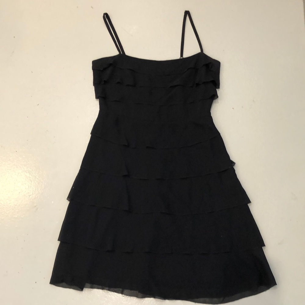 BCBG MAXAZRIA black ruffled dress